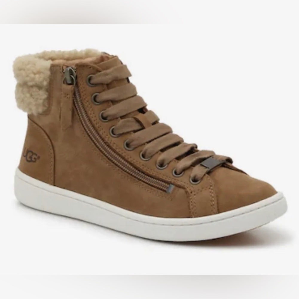 UGG Tan High-Top Sneakers, Sz 8